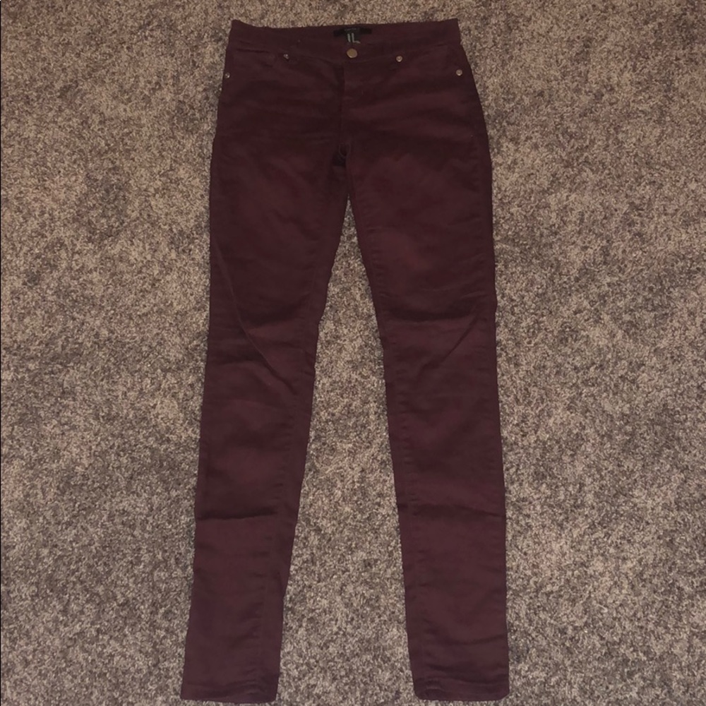 Maroon jeans